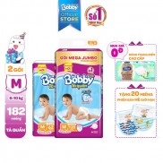 Combo Tã quần Bobby siêu thoáng Mega + Super Jumbo M180/M182/L165/XL150/XXL137